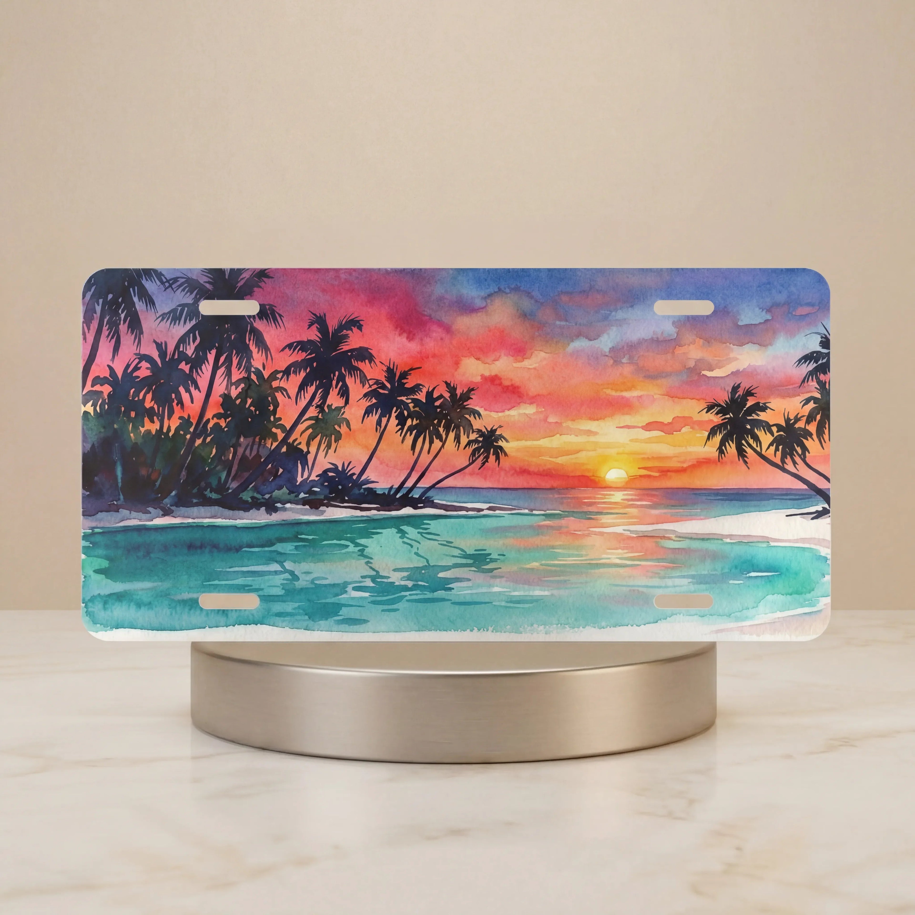 Watercolor Vanity Plates - Road Muse