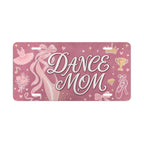dance mom vanity plate lifestyle shot — soft rose DANCE MOM ballet license plate