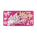 all star mom vanity plate lifestyle shot — hot pink ALL STAR MOM cheer license plate