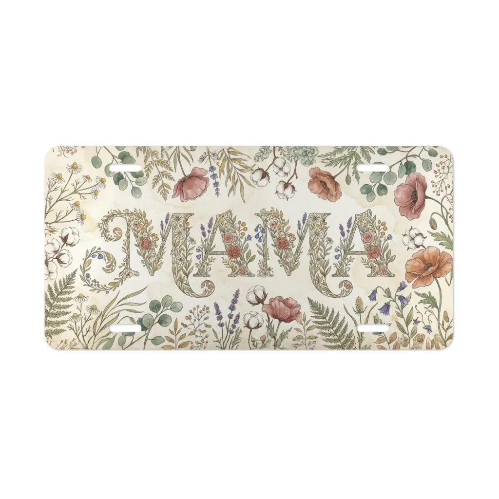 mom life vanity plate — simple clean design custom license plate