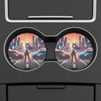 Anime Catgirl Street Racing Car Coasters Set - Road Muse