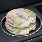 Anime Girl Kimono Cherry Blossom Car Coasters Set - Road Muse