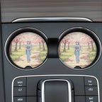 Anime Girl Kimono Cherry Blossom Car Coasters Set - Road Muse