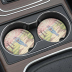 Anime Girl Kimono Cherry Blossom Car Coasters Set - Road Muse