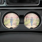 Anime Girl Kimono Cherry Blossom Car Coasters Set - Road Muse