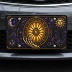 Astrology Wheel Skeleton Hand Zodiac Vanity Plate - Road Muse