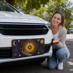 Astrology Wheel Skeleton Hand Zodiac Vanity Plate - Road Muse