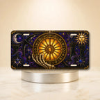 Astrology Wheel Skeleton Hand Zodiac Vanity Plate - Road Muse