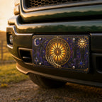 Astrology Wheel Skeleton Hand Zodiac Vanity Plate - Road Muse