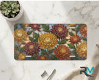 Autumn Chrysanthemum Floral Vanity Plate - Road Muse