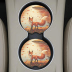 Autumn Fox Car Coasters Set - Road Muse
