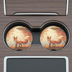 Autumn Fox Car Coasters Set - Road Muse