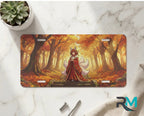 Autumn Fox Spirit Fall Forest Vanity Plate - Road Muse