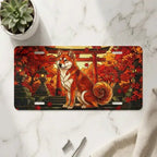 Autumn Fox Torii Shrine Vanity Plate - Road Muse