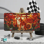 Autumn Fox Torii Shrine Vanity Plate - Road Muse