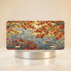 Autumn Maple Stream Vanity Plate - Road Muse