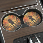 Autumn Samurai Shrine Car Coasters Set - Road Muse