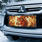 Autumn Squirrel Fall Forest Vanity Plate - Road Muse