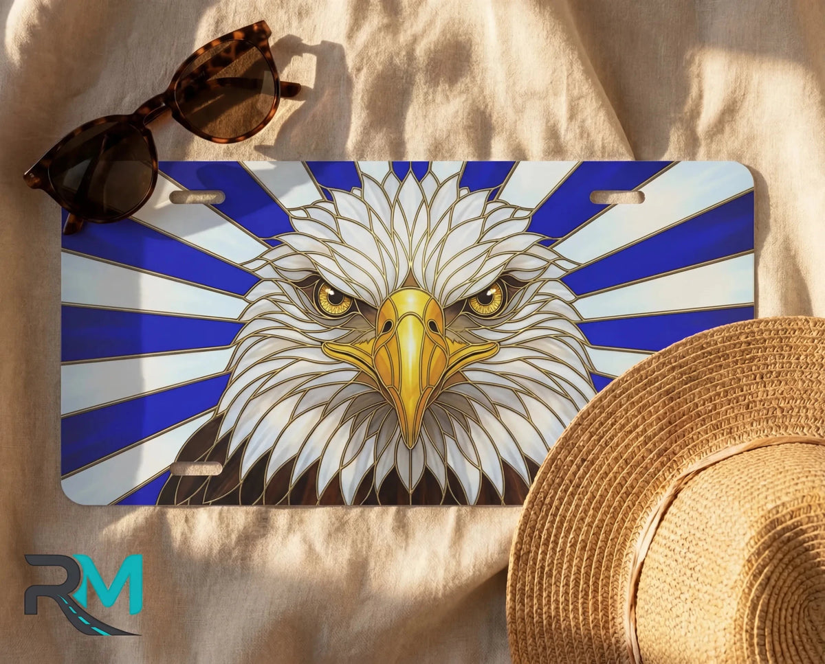 Bald Eagle Head Vanity Plate - Road Muse
