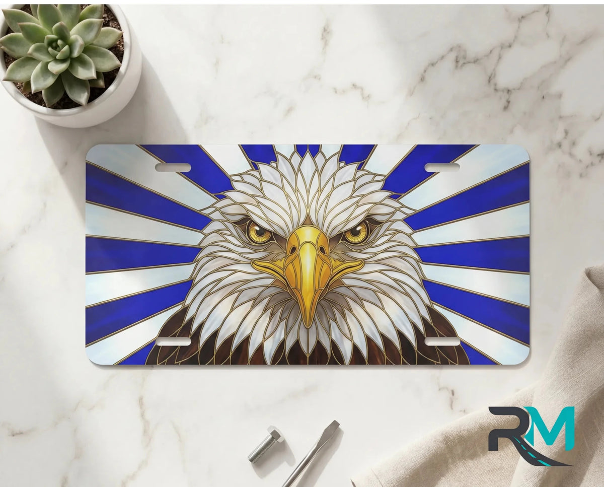 Bald Eagle Head Vanity Plate - Road Muse