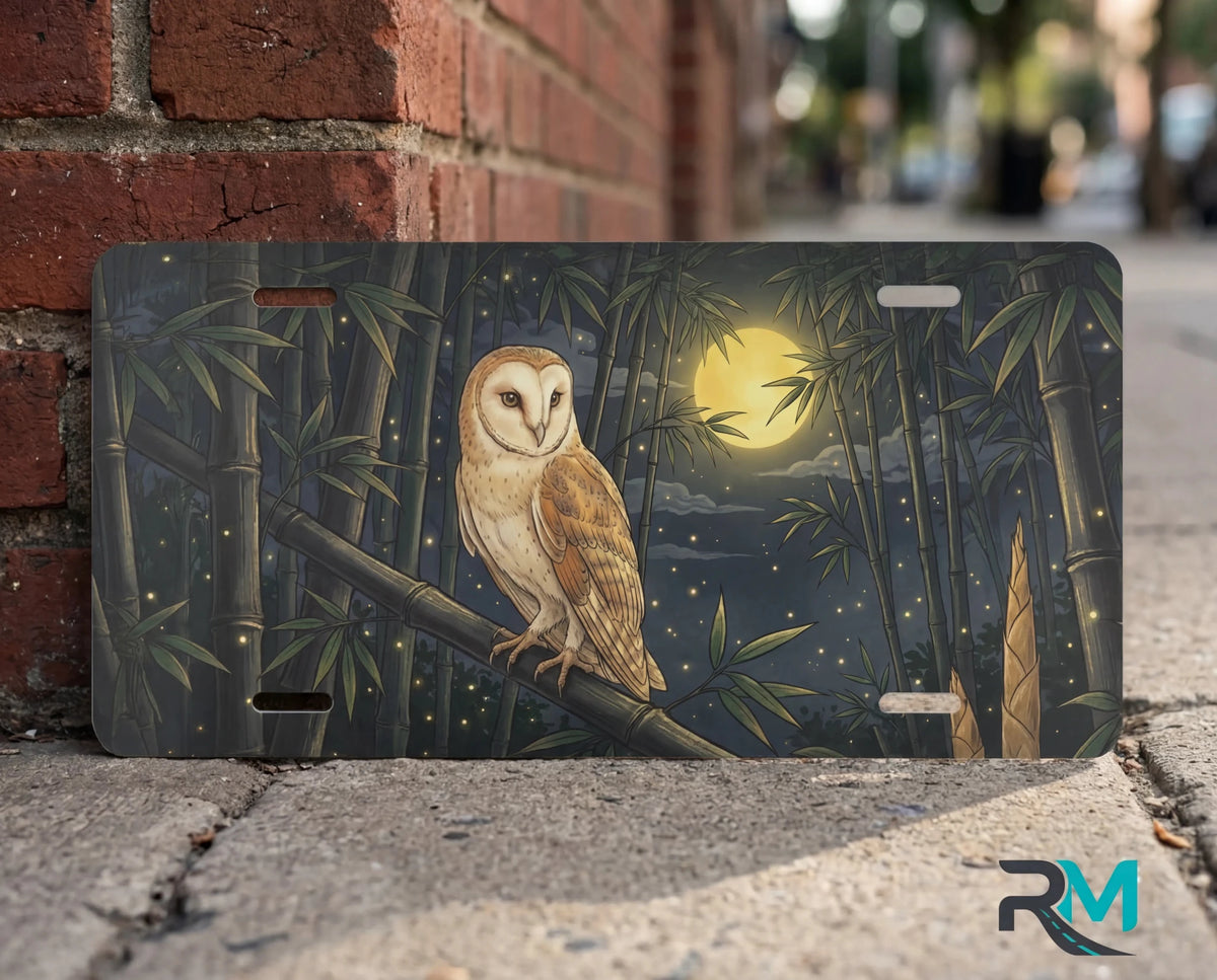 Barn Owl Moonlight Vanity Plate - Road Muse