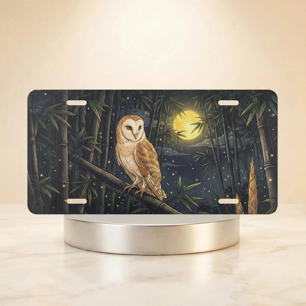 Barn Owl Moonlight Vanity Plate - Road Muse