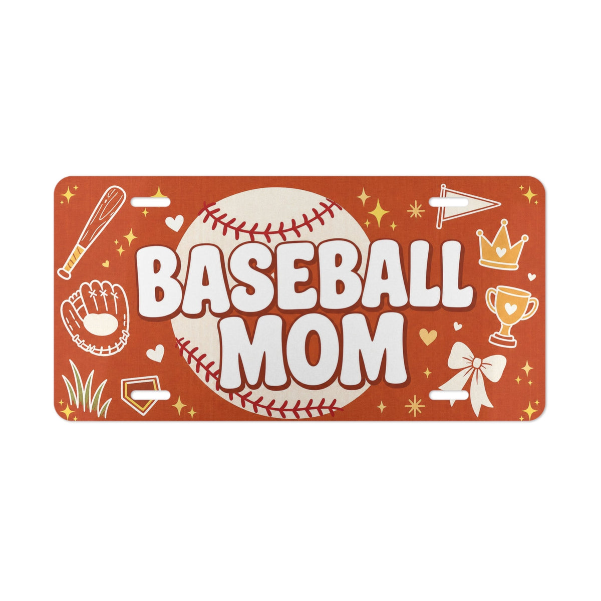 Baseball Mom Vanity Plate - Road Muse