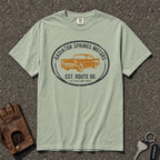 radiator springs route 66 retro tee - bay vintage motor club emblem comfort colors shirt