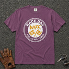 berry race day wife circle flags graphic tee — vintage motorsport wife comfort colors shirt