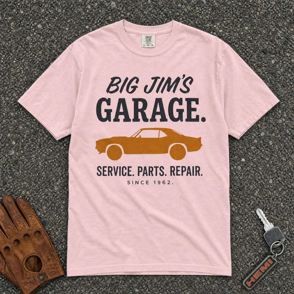 Big Jim's Garage Vintage Car Tee - Road Muse