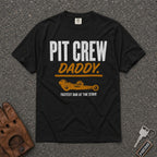 pit crew daddy drag racing tee — black vintage dragster graphic comfort colors shirt