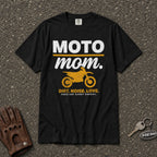 moto mom dirt bike graphic tee — black vintage motocross shirt