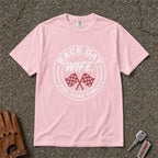 blossom race day wife comfort colors tee — vintage checkered flags racing wife graphic shirt