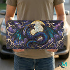 Blue Dragon Moon Fantasy Vanity Plate - Road Muse