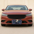 Blue Dragon Moon Fantasy Vanity Plate - Road Muse