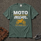 blue spruce moto mom dirt bike tshirt — vintage motocross graphic comfort colors tee