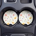 Boho Floral Car Coasters Set - Road Muse