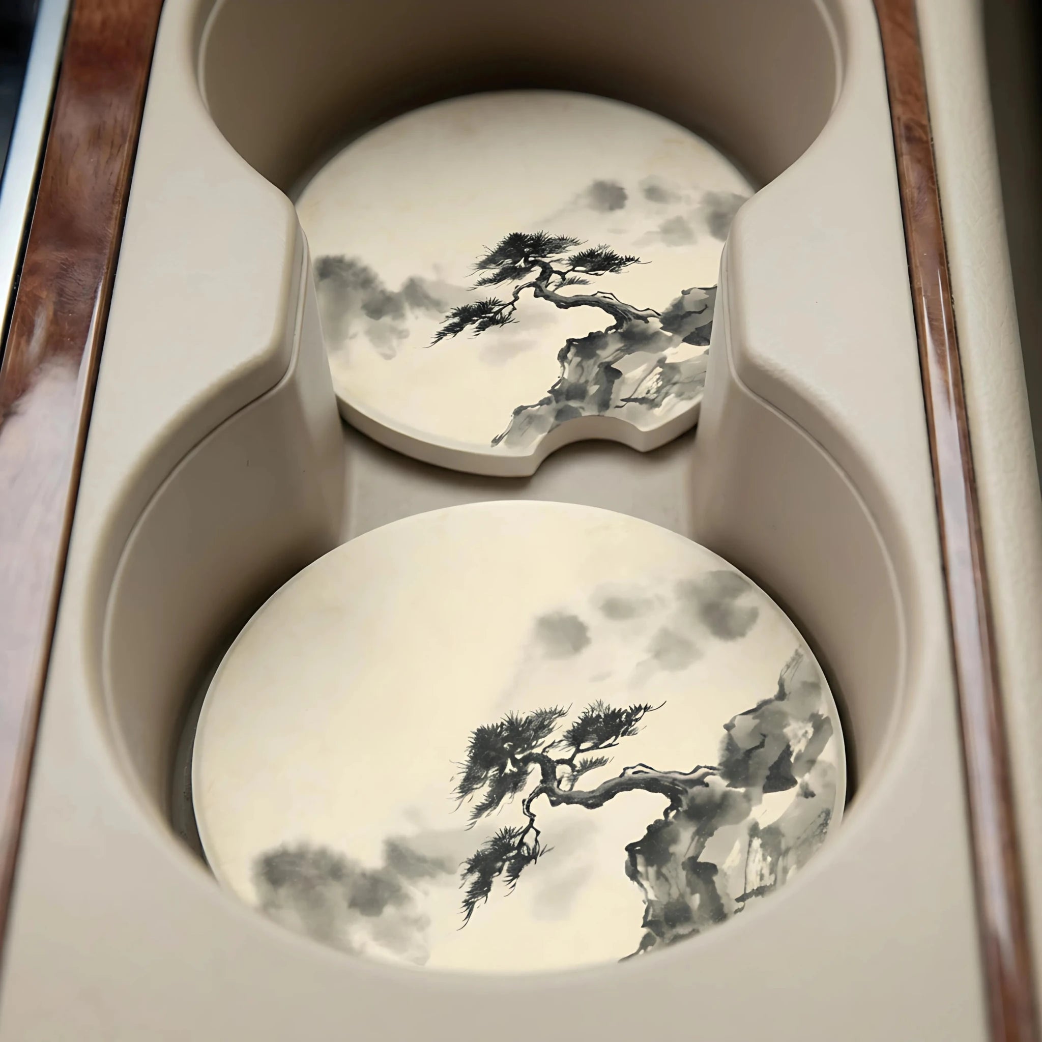 Bonsai Tree Car Coasters Set - Road Muse