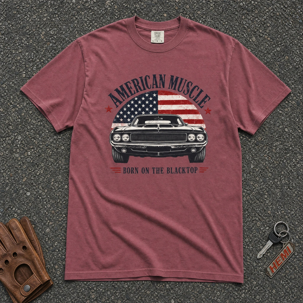 Born on the Blacktop Muscle Car Tee - Road Muse