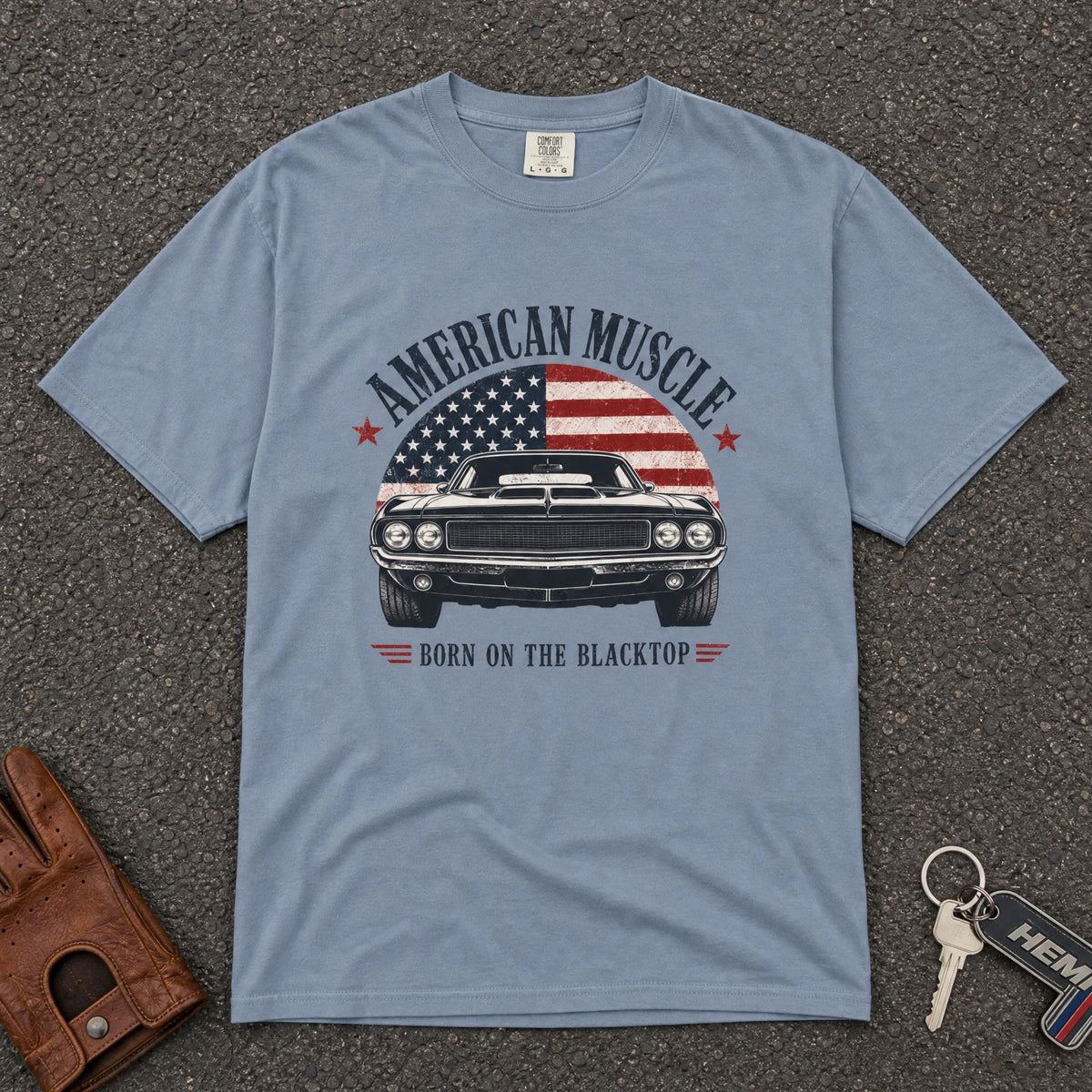 Born on the Blacktop Muscle Car Tee - Road Muse