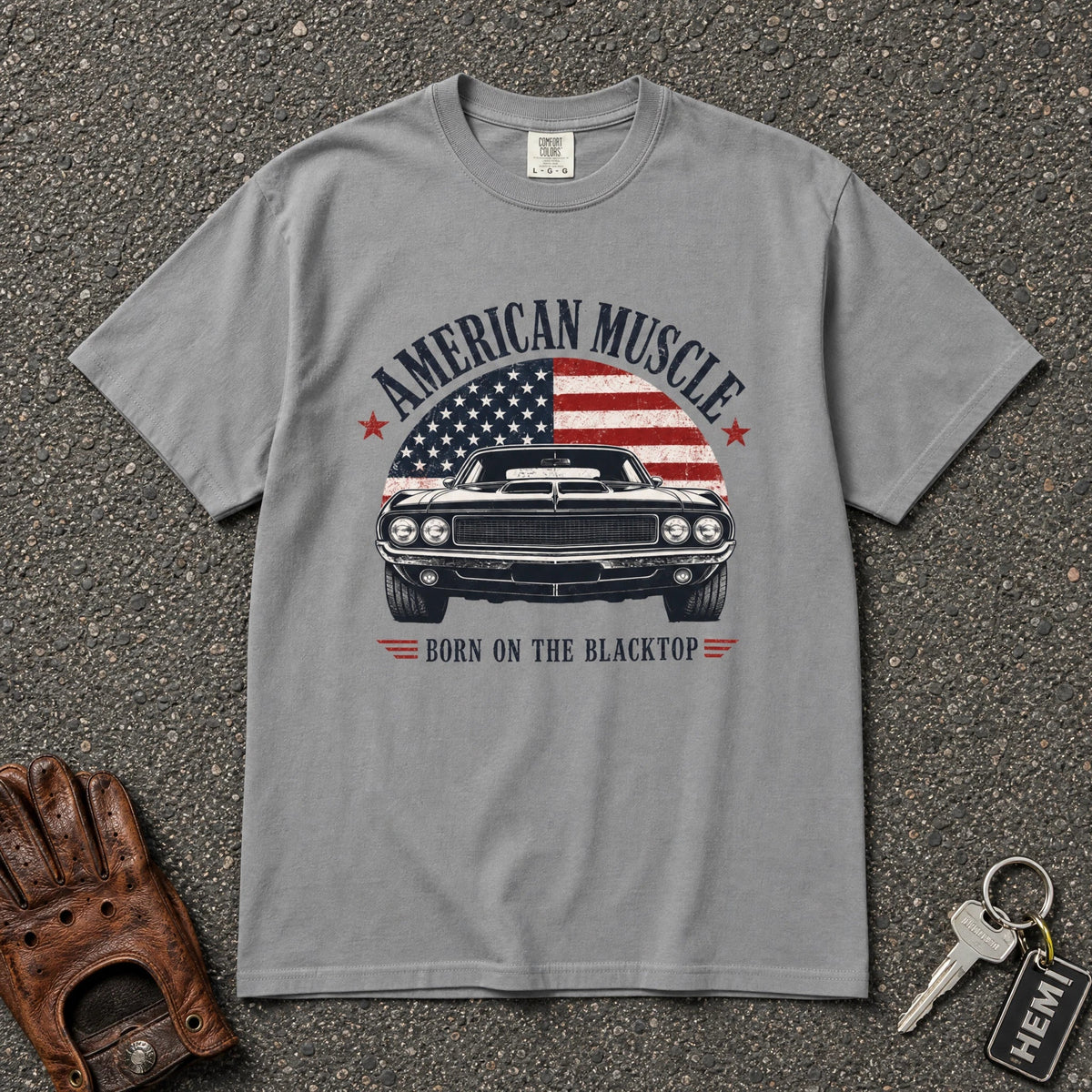 Born on the Blacktop Muscle Car Tee - Road Muse