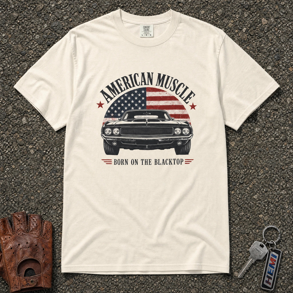 Born on the Blacktop Muscle Car Tee - Road Muse