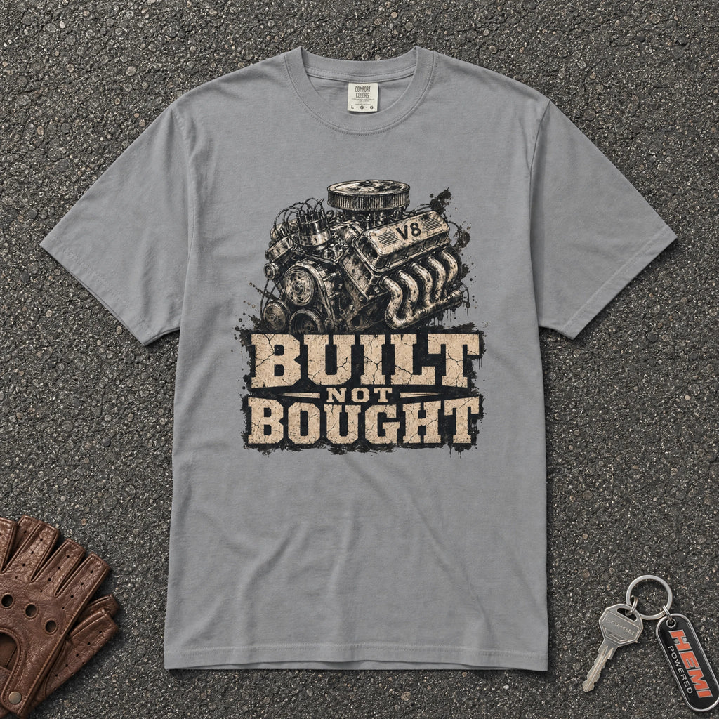 Built Not Bought V8 Engine Tee - Road Muse