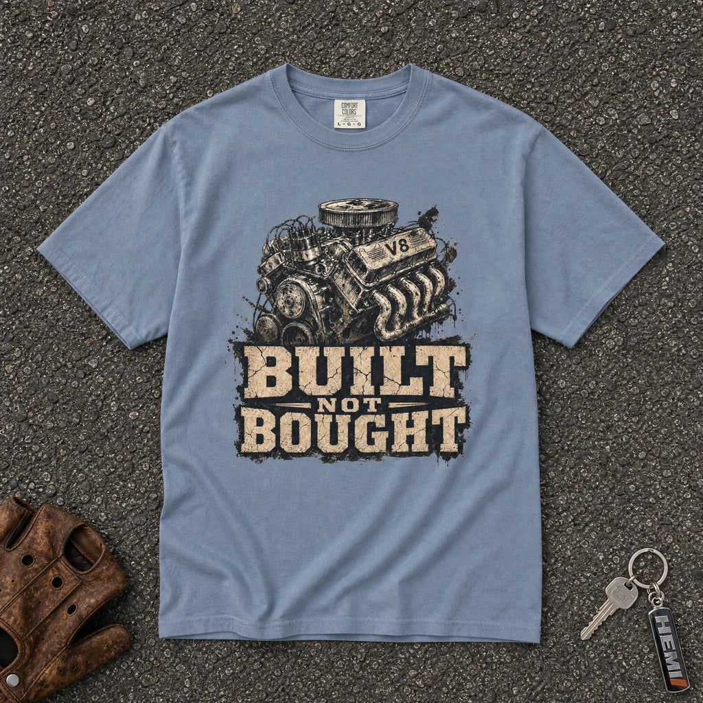 Built Not Bought V8 Engine Tee - Road Muse