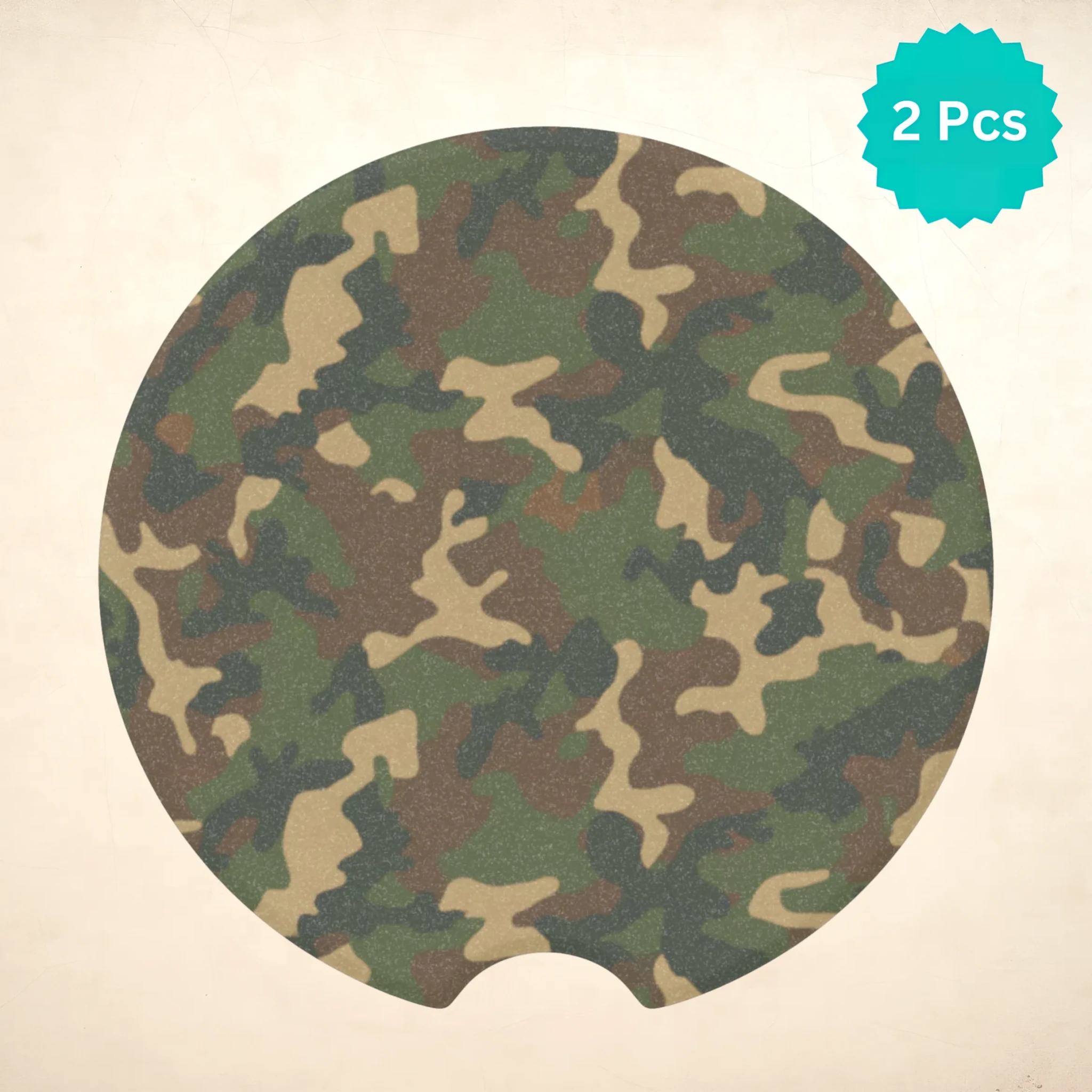 Camo Pattern Car Coasters Set - Road Muse