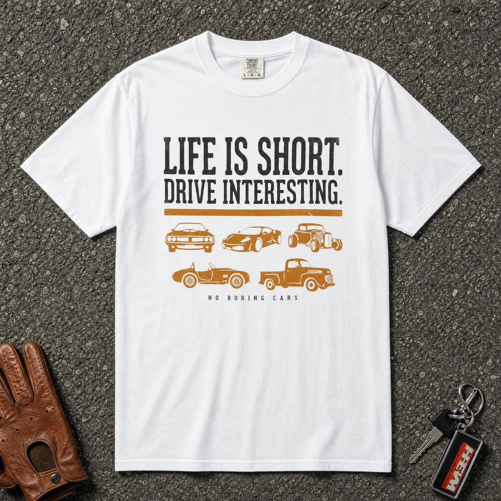 Car Life Drive Interesting Pattern Tee - Road Muse