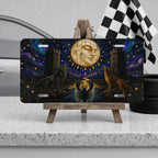Celestial Moon Wolves Vanity Plate - Road Muse
