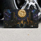 Celestial Moon Wolves Vanity Plate - Road Muse