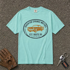 chalky mint radiator springs route 66 tshirt - vintage motor club comfort colors tee