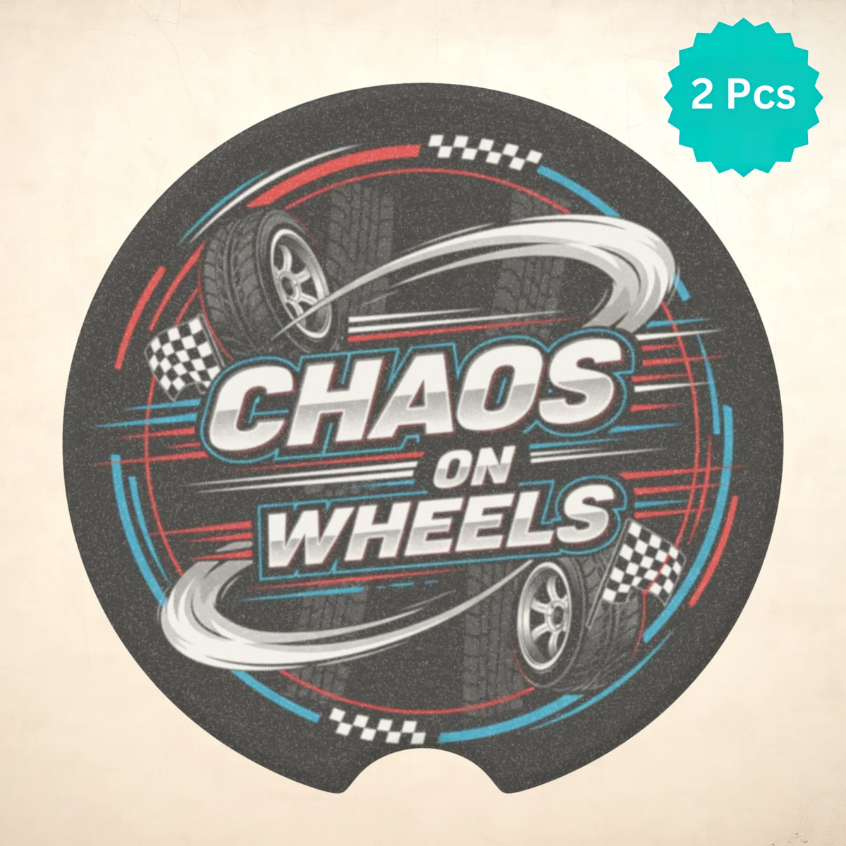 Chaos on Wheels Car Coasters Set - Road Muse